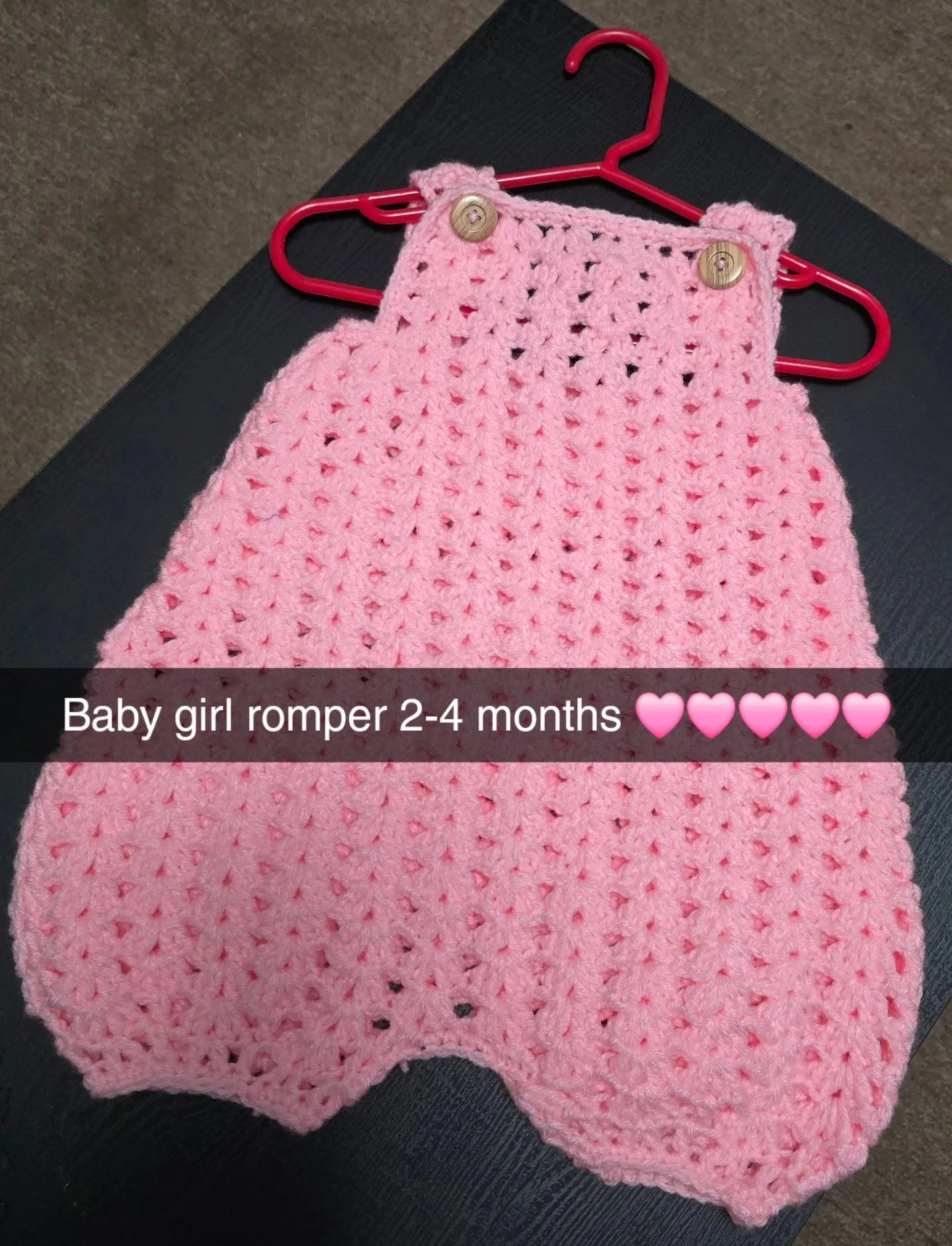 Crochet baby romper