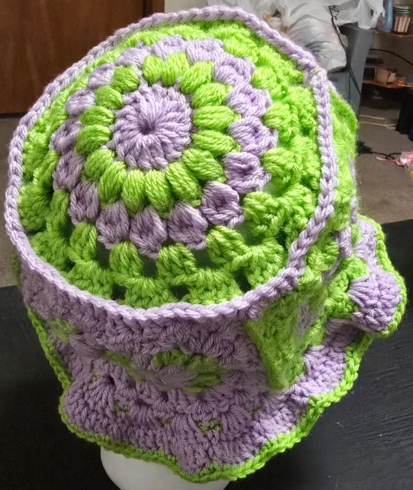 Crochet granny square bucket hats